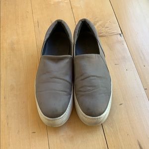 Vince Satin Platform Slides